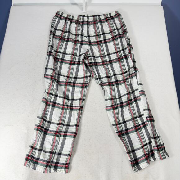 Croft & Barrow 2 pc Flannel Pajamas Woman XXL Button Top Drawstring Elas Waist - Picture 14 of 15